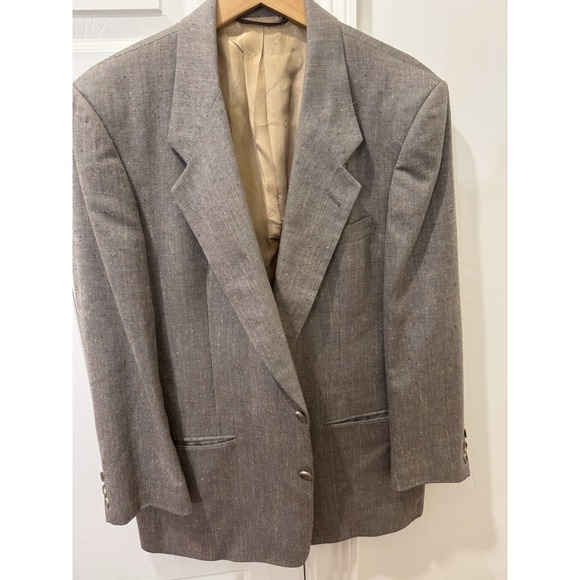 Dior Other - Christian Dior Monsieur Silk‎ Blazer Men's Gray Sport Coat Vintage 100% Silk